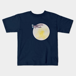 Airplane and moon Kids T-Shirt